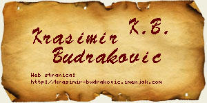 Krasimir Budraković vizit kartica
